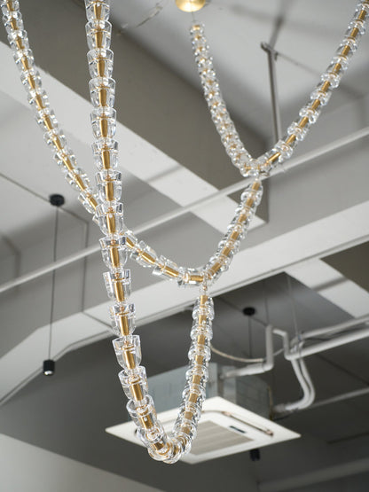 Gabriel Gold Chandelier - Elegant Design with Adjustable Brightness