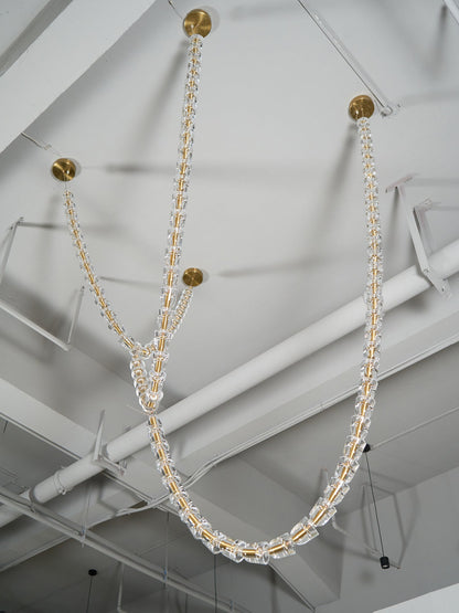 Gabriel Gold Chandelier - Elegant Design with Adjustable Brightness