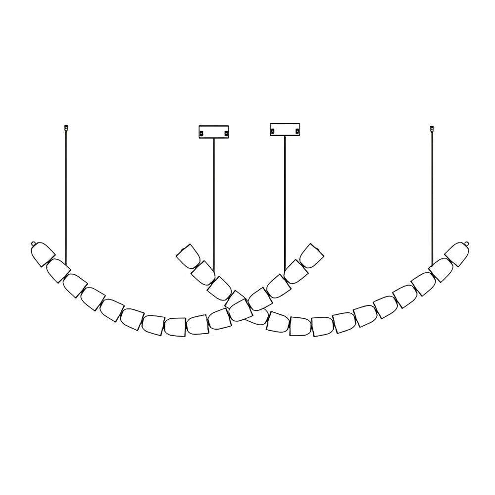 Gabriel Curved LED Chandelier | Custom Size, Dimmable, Elegant Design