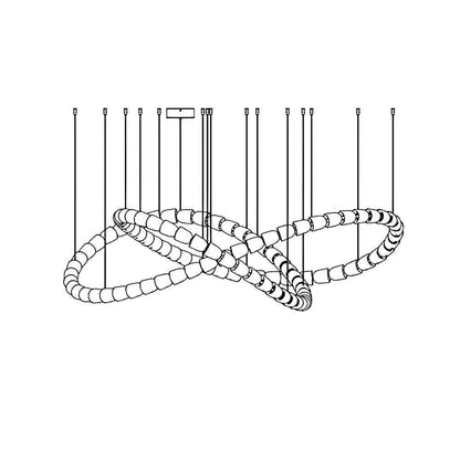 Gabriel Infinity Loop LED Chandelier - Dimmable, Modern Design