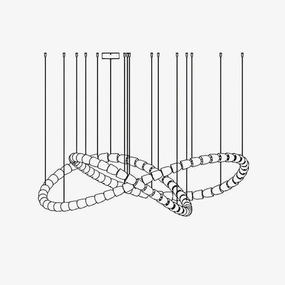 Gabriel Infinity Loop LED Chandelier - Dimmable, Modern Design