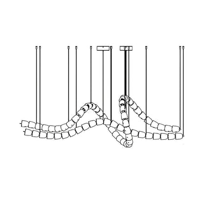 Gabriel Waveform LED Chandelier - Dimmable, Modern Design, Energy Effi