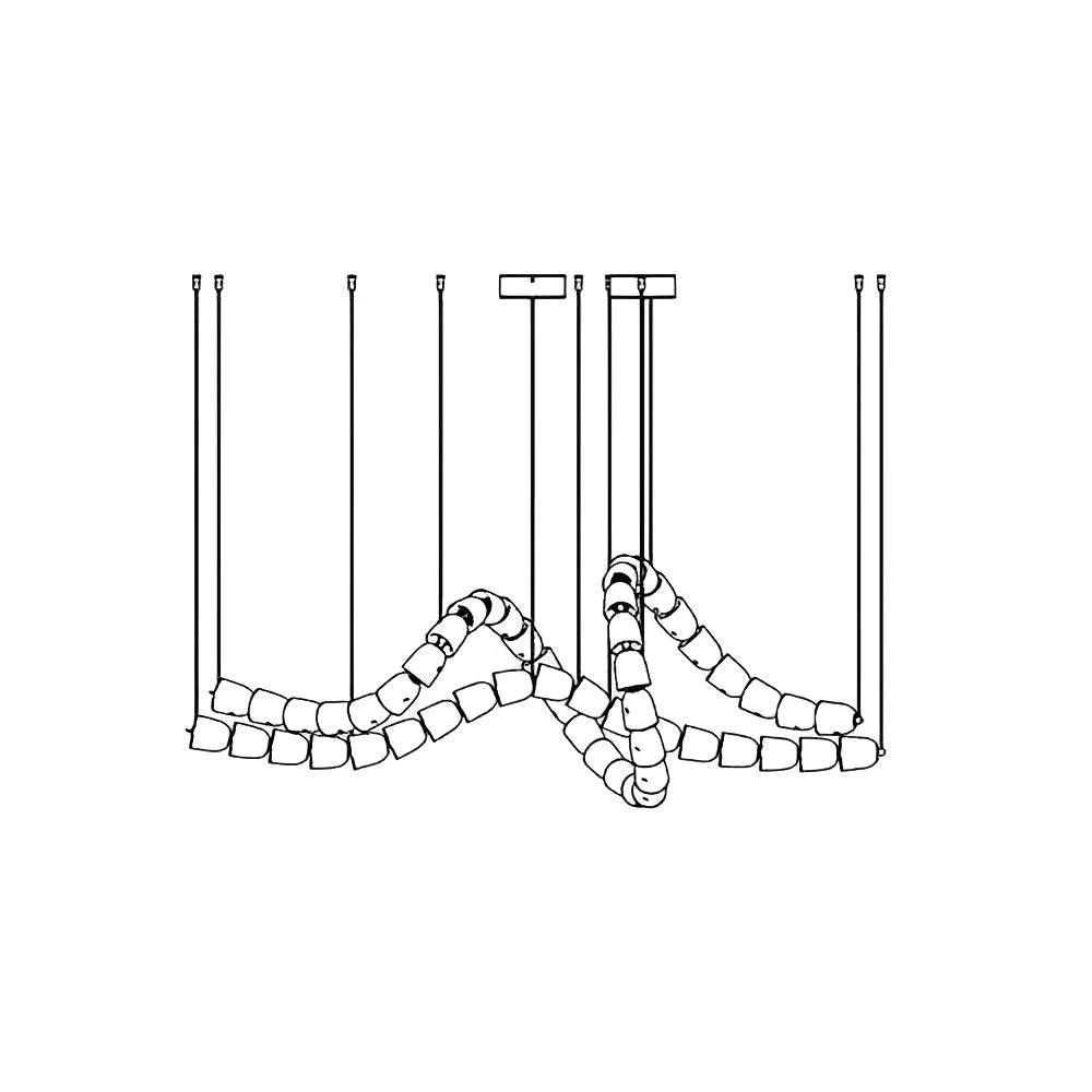 Gabriel Waveform LED Chandelier - Dimmable, Modern Design, Energy Effi