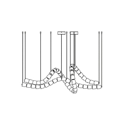 Gabriel Waveform LED Chandelier - Dimmable, Modern Design, Energy Effi