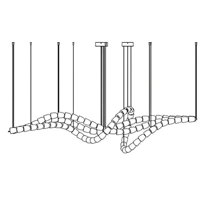 Gabriel Waveform LED Chandelier - Dimmable, Modern Design, Energy Effi
