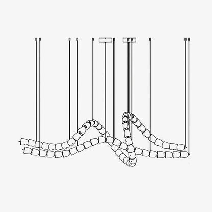 Gabriel Waveform LED Chandelier - Dimmable, Modern Design, Energy Effi