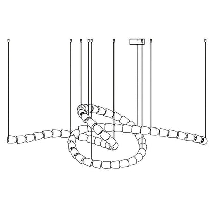 Gabriel Twist LED Chandelier | Custom Sizes, Energy-Efficient Lighting