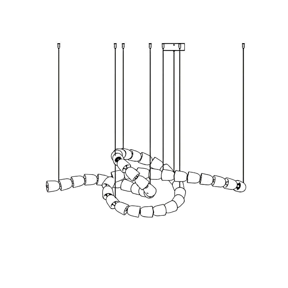 Gabriel Twist LED Chandelier | Custom Sizes, Energy-Efficient Lighting