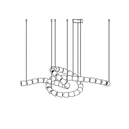 Gabriel Twist LED Chandelier | Custom Sizes, Energy-Efficient Lighting