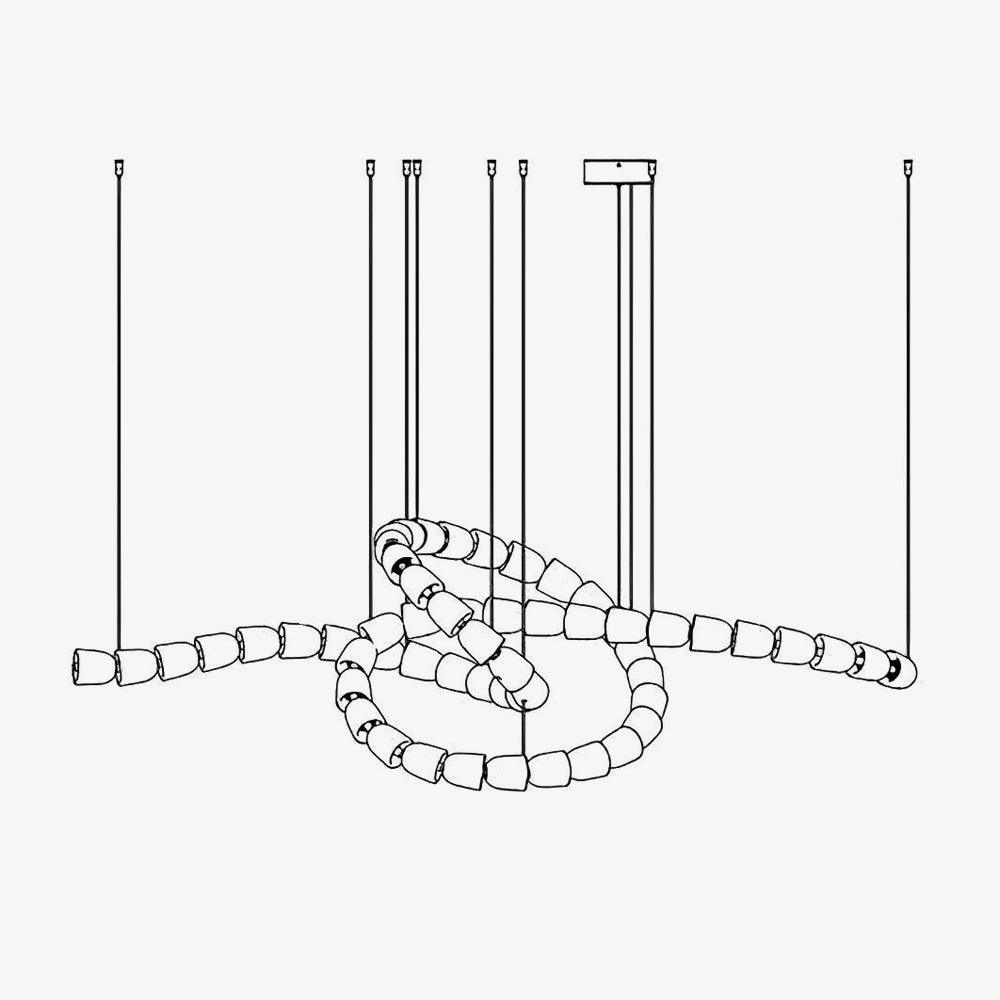 Gabriel Twist LED Chandelier | Custom Sizes, Energy-Efficient Lighting