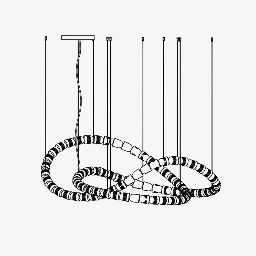 Gabriel Infinity LED Chandelier - Dimmable, Modern Design, Energy Effi
