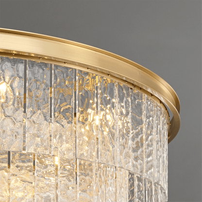 Gaia Round Chandelier - Elegant Design with Adjustable Height & LED Bu