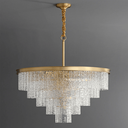 Gaia Round Chandelier - Elegant Design with Adjustable Height & LED Bu