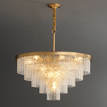 Gaia Round Chandelier - Elegant Design with Adjustable Height & LED Bu