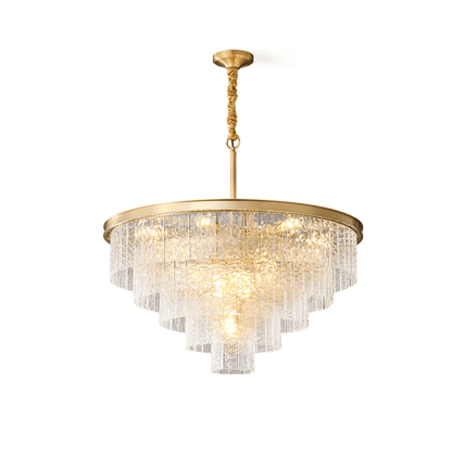 Gaia Round Chandelier - Elegant Design with Adjustable Height & LED Bu