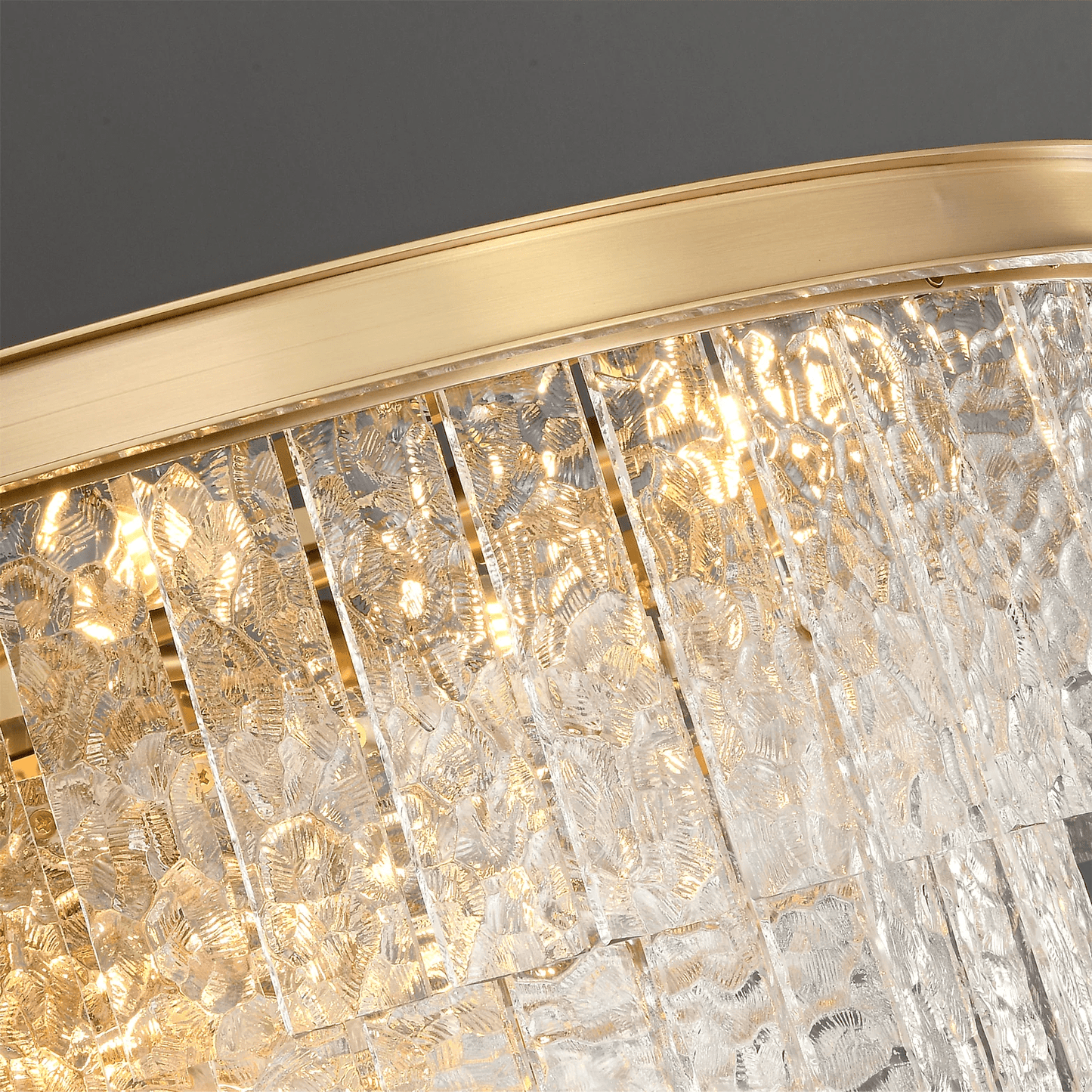 Gaia Round Chandelier - Elegant Design with Adjustable Height & LED Bu