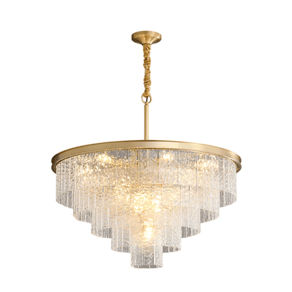 Gaia Round Chandelier - Elegant Design with Adjustable Height & LED Bu
