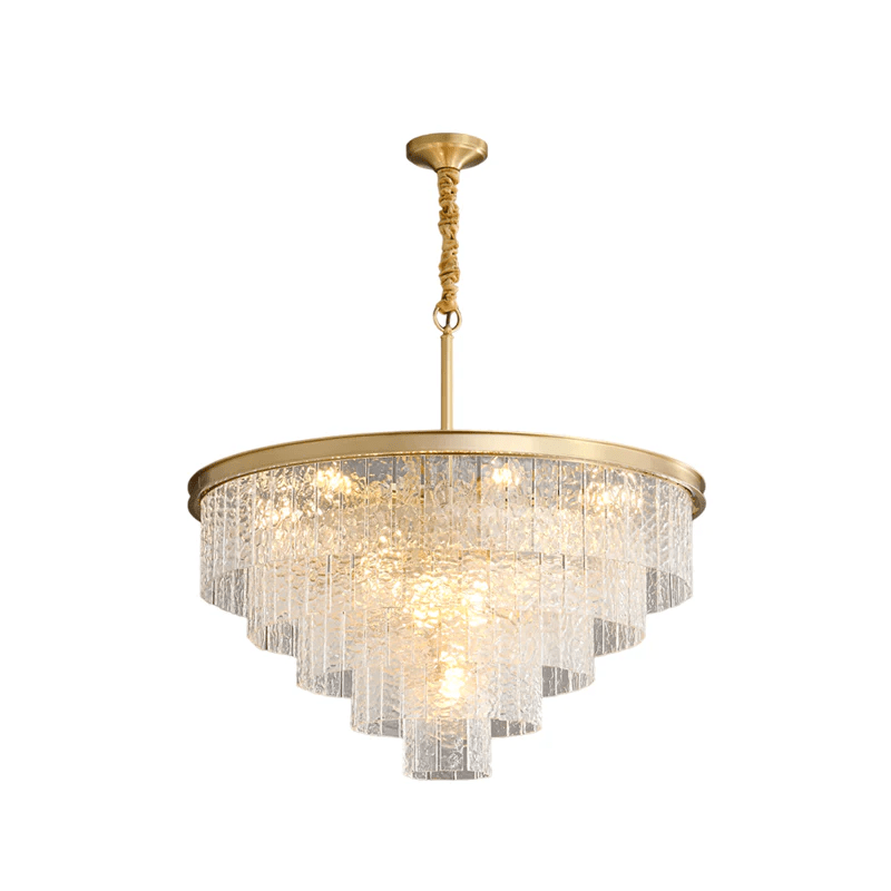 Gaia Round Chandelier - Elegant Design with Adjustable Height & LED Bu
