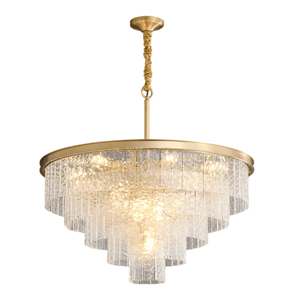 Gaia Round Chandelier - Elegant Design with Adjustable Height & LED Bu