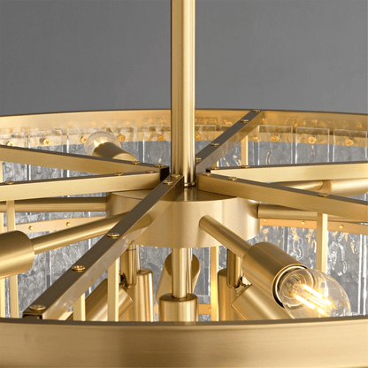 Gaia Round Chandelier - Elegant Design with Adjustable Height & LED Bu