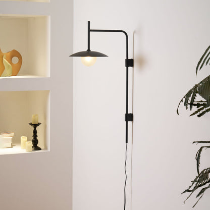 Gea Swing Arm Wall Lamp - Adjustable Light & Plug-in Design