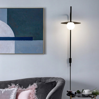 Gea Swing Arm Wall Lamp - Adjustable Light & Plug-in Design