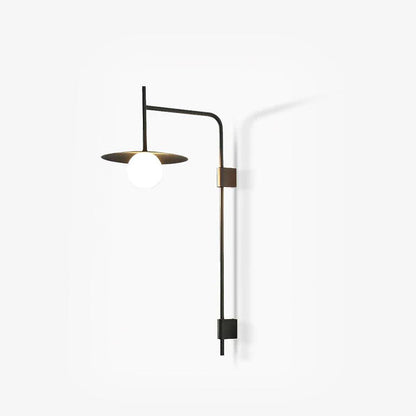 Gea Swing Arm Wall Lamp - Adjustable Light & Plug-in Design