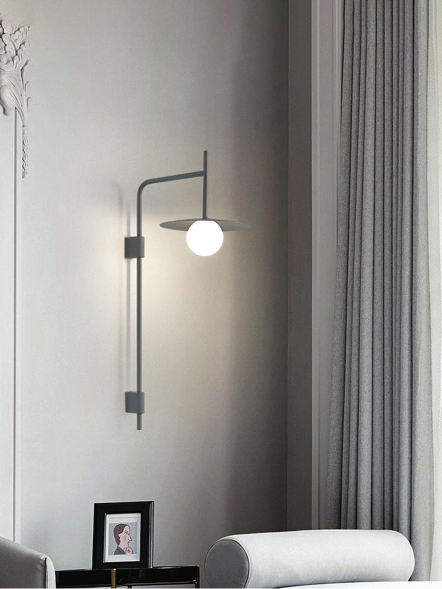 Gea Swing Arm Wall Lamp - Adjustable Light & Plug-in Design