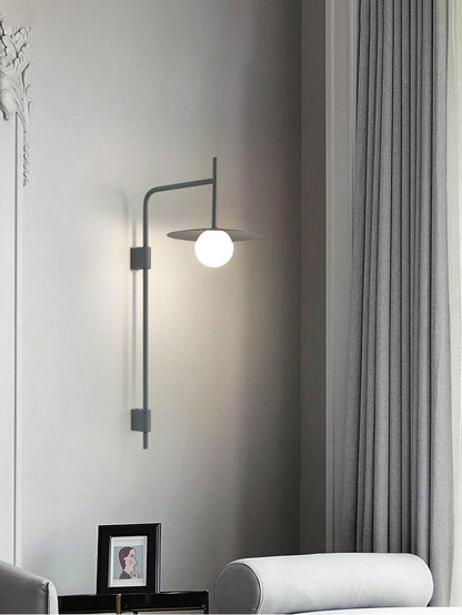 Gea Swing Arm Wall Lamp - Adjustable Light & Plug-in Design