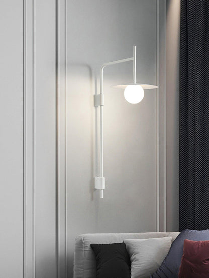 Gea Swing Arm Wall Lamp - Adjustable Light & Plug-in Design