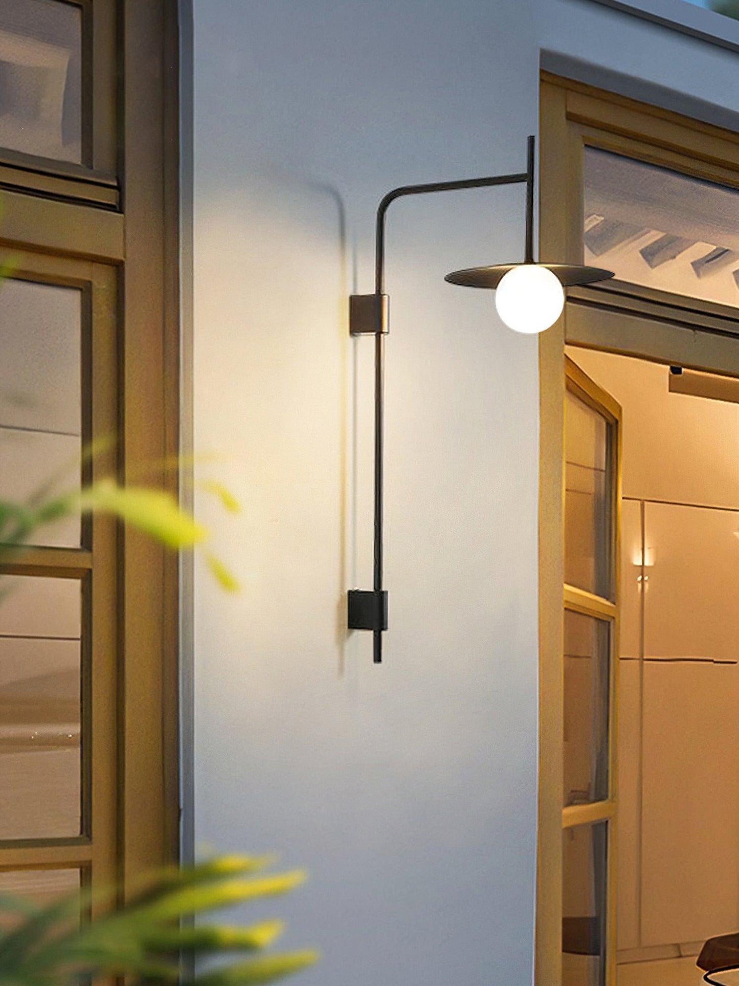 Gea Swing Arm Wall Lamp - Adjustable Light & Plug-in Design