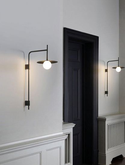Gea Swing Arm Wall Lamp - Adjustable Light & Plug-in Design