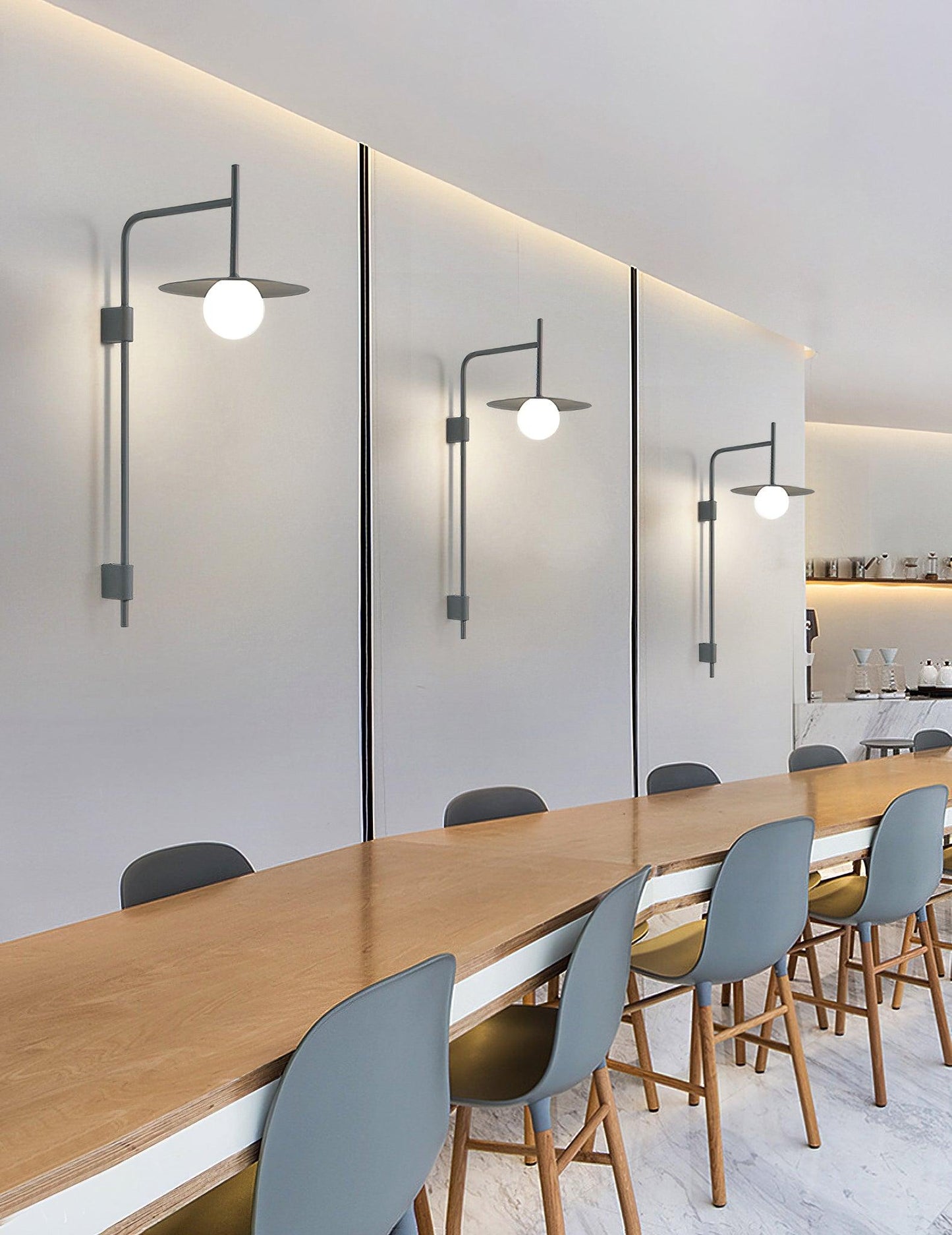 Gea Swing Arm Wall Lamp - Adjustable Light & Plug-in Design