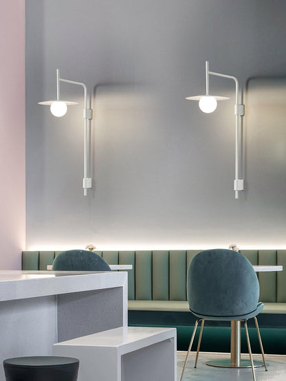 Gea Swing Arm Wall Lamp - Adjustable Light & Plug-in Design