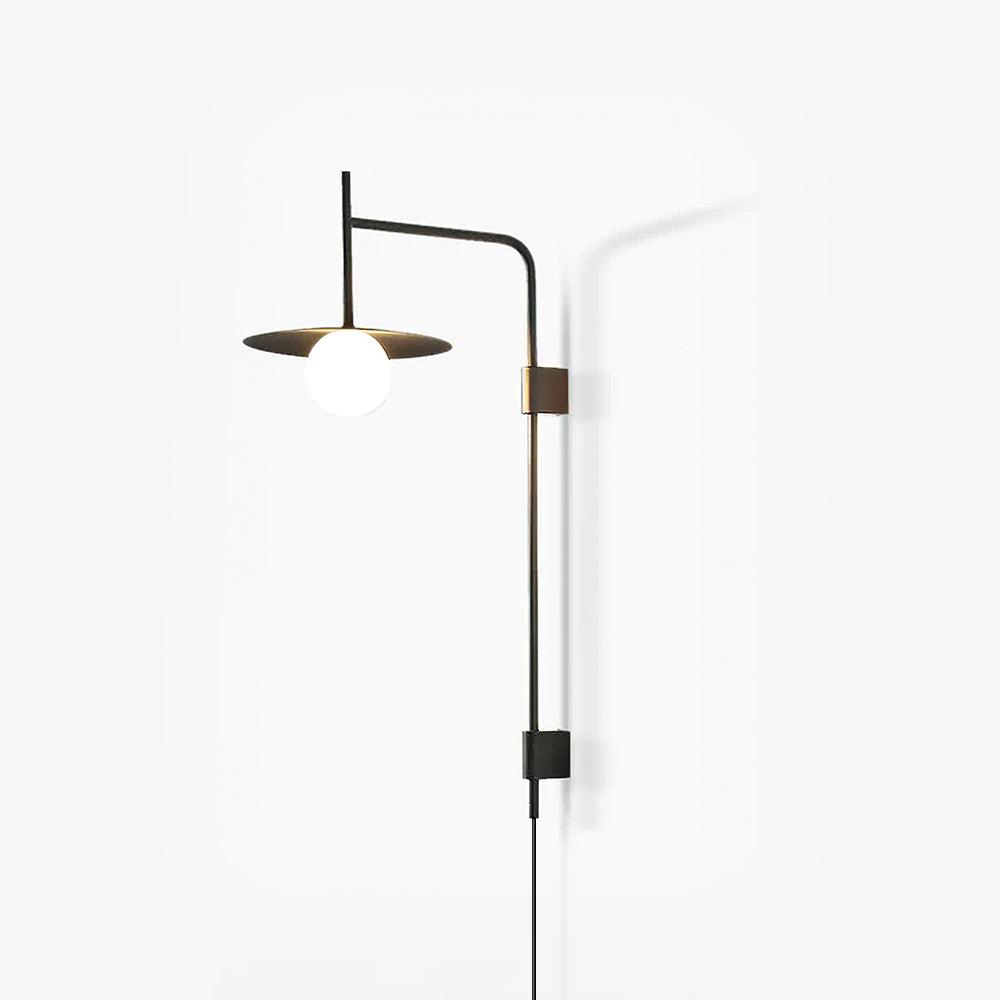 Gea Swing Arm Wall Lamp - Adjustable Light & Plug-in Design