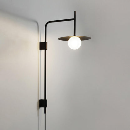 Gea Swing Arm Wall Lamp - Adjustable Light & Plug-in Design