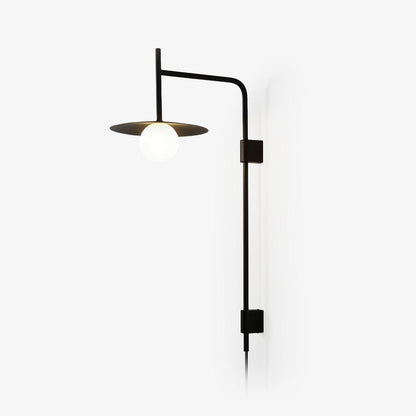 Gea Swing Arm Wall Lamp - Adjustable Light & Plug-in Design
