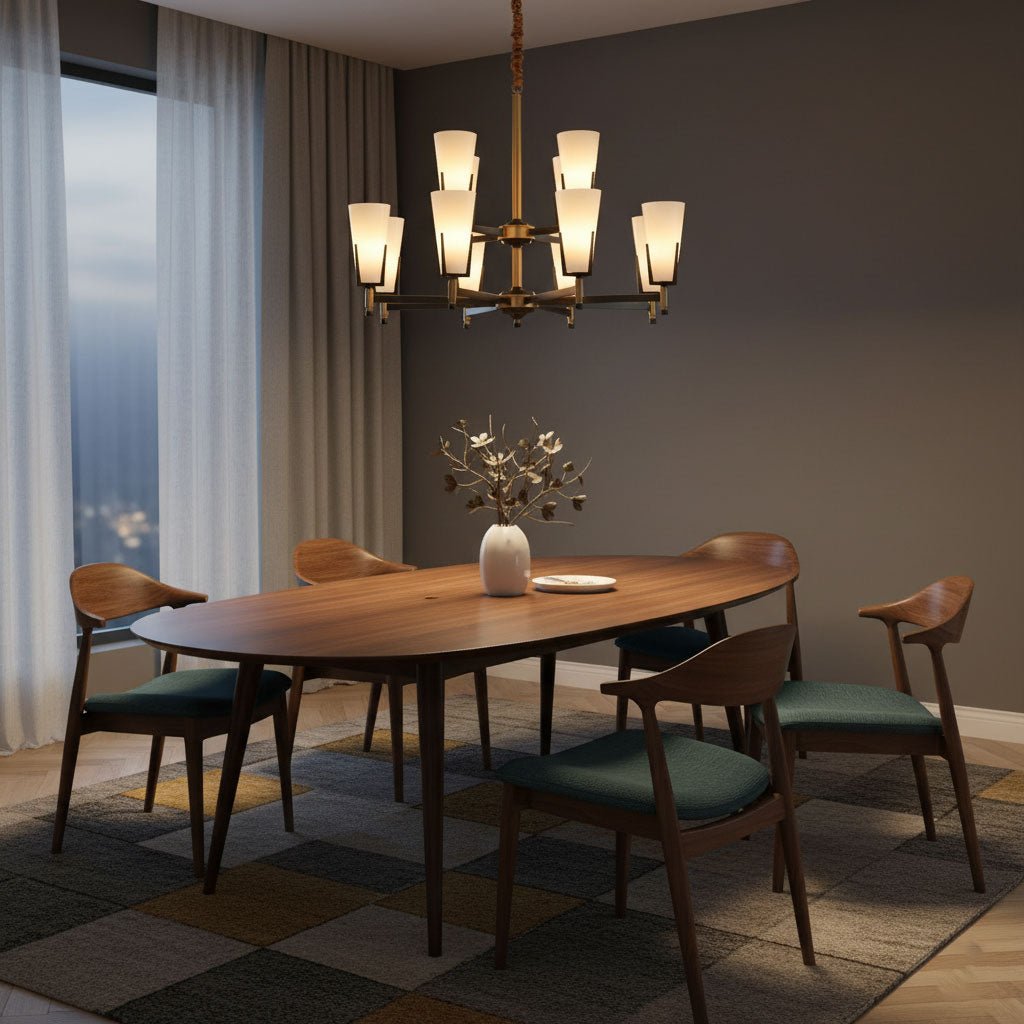 Upton Chandelier - Elegant Design with Adjustable Height & Crystal Acc