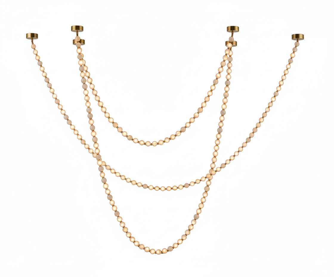 Elegant Alabaster Pearl Chandelier Necklace with Adjustable Length