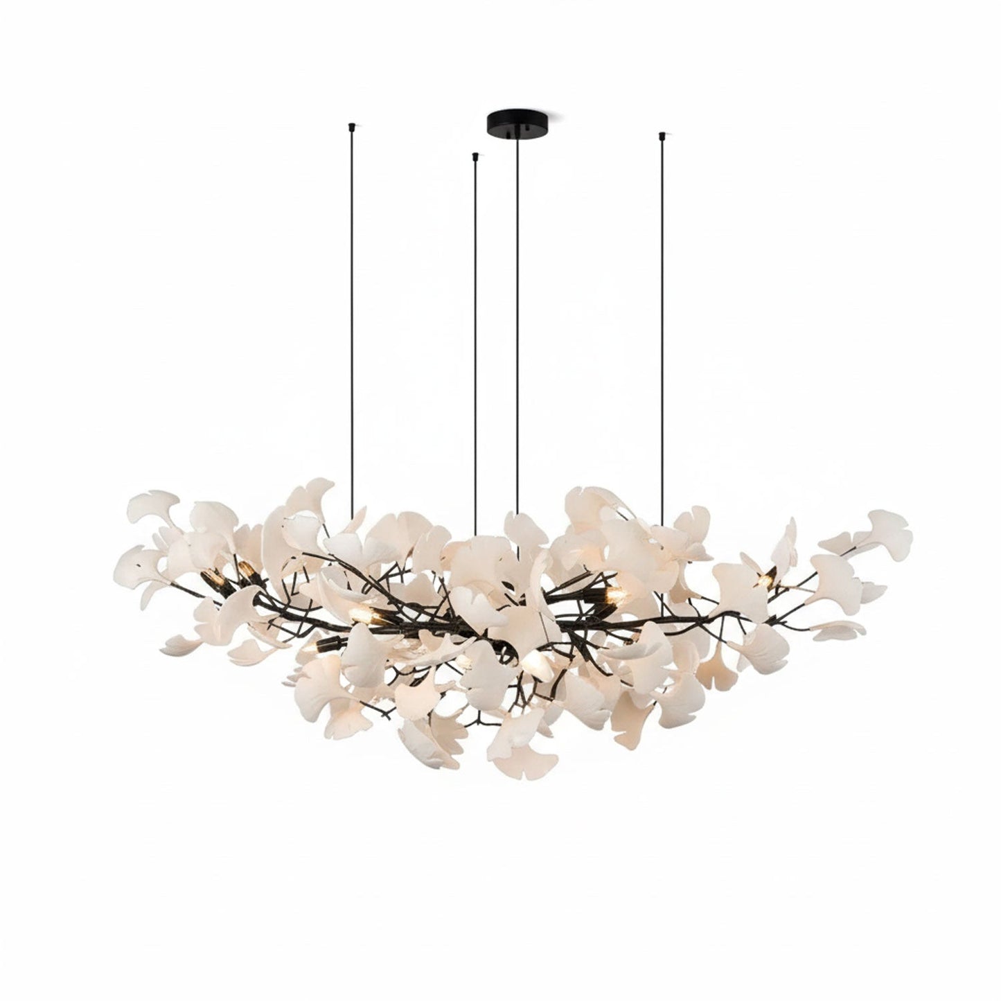 Horizon Bloom Ginkgo Chandelier - Elegant Design & Adjustable Height