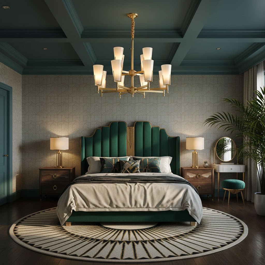 Upton Chandelier - Elegant Design with Adjustable Height & Crystal Acc