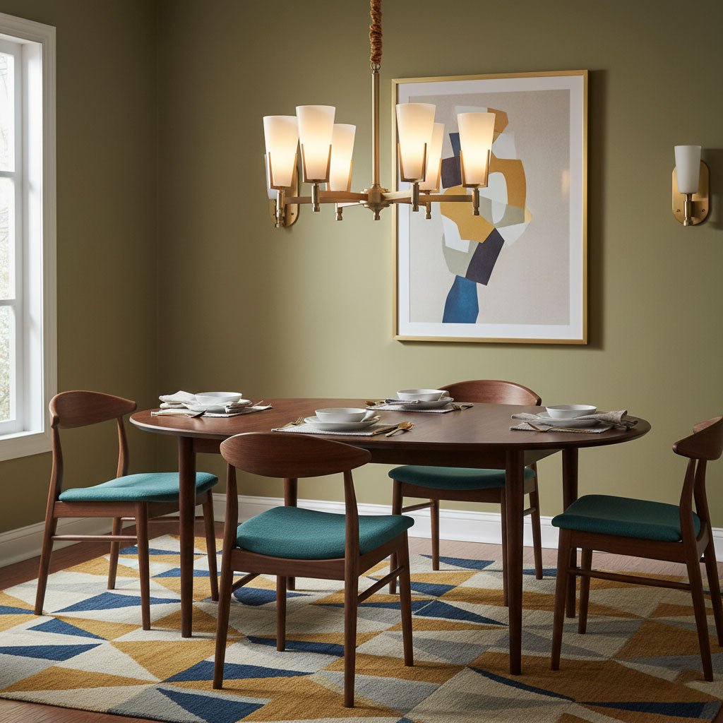 Upton Chandelier - Elegant Design with Adjustable Height & Crystal Acc