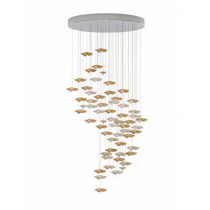 Tidal Art Glass Chandelier - Elegant Design with Dimmable LED Lights