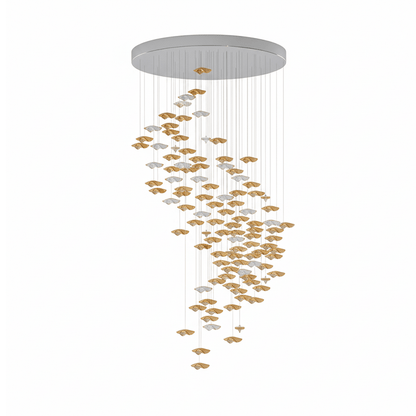 Tidal Art Glass Chandelier - Elegant Design with Dimmable LED Lights