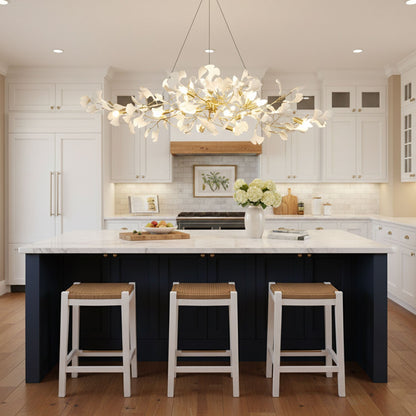 Gingko Bough Chandelier - Elegant Design with Adjustable Brightness