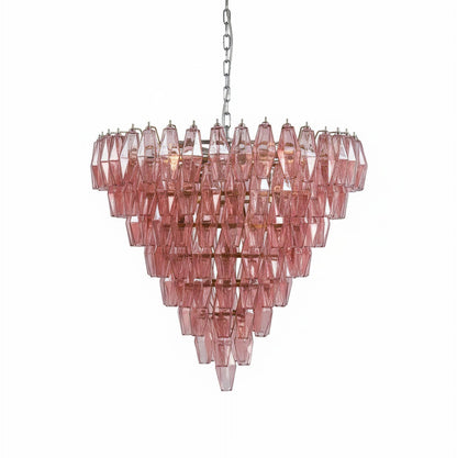 Asti Glass Chandelier - Elegant Design with Adjustable Height & Crysta