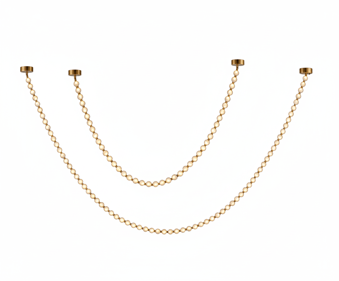 Elegant Alabaster Pearl Chandelier Necklace with Adjustable Length