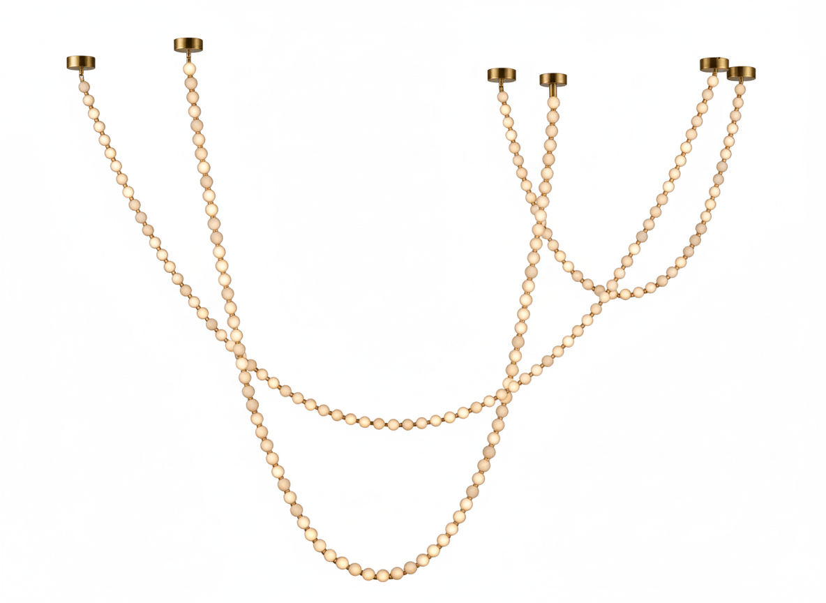 Elegant Alabaster Pearl Chandelier Necklace with Adjustable Length