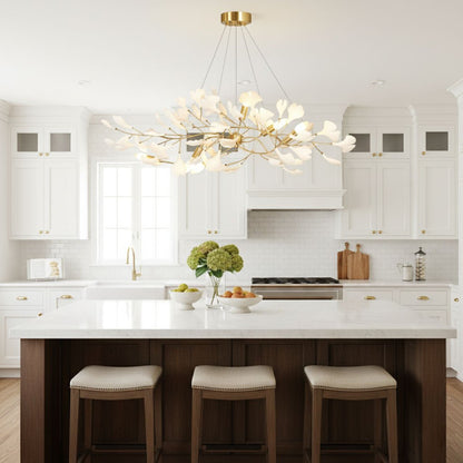 Gingko Bough Chandelier - Elegant Design with Adjustable Brightness