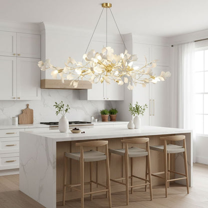 Gingko Bough Chandelier - Elegant Design with Adjustable Brightness